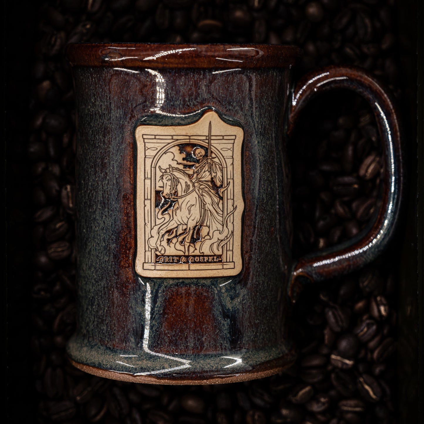 Pale Horse Ceramic Mug Hand Thrown
