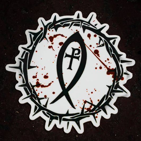 Crown of Thorns Sticker – Weatherproof vinyl Faith-Based Decal