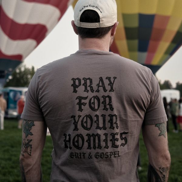 Pray For Your Homies T-Shirt – Cotton Faith-Based Christian Tee Vintage
