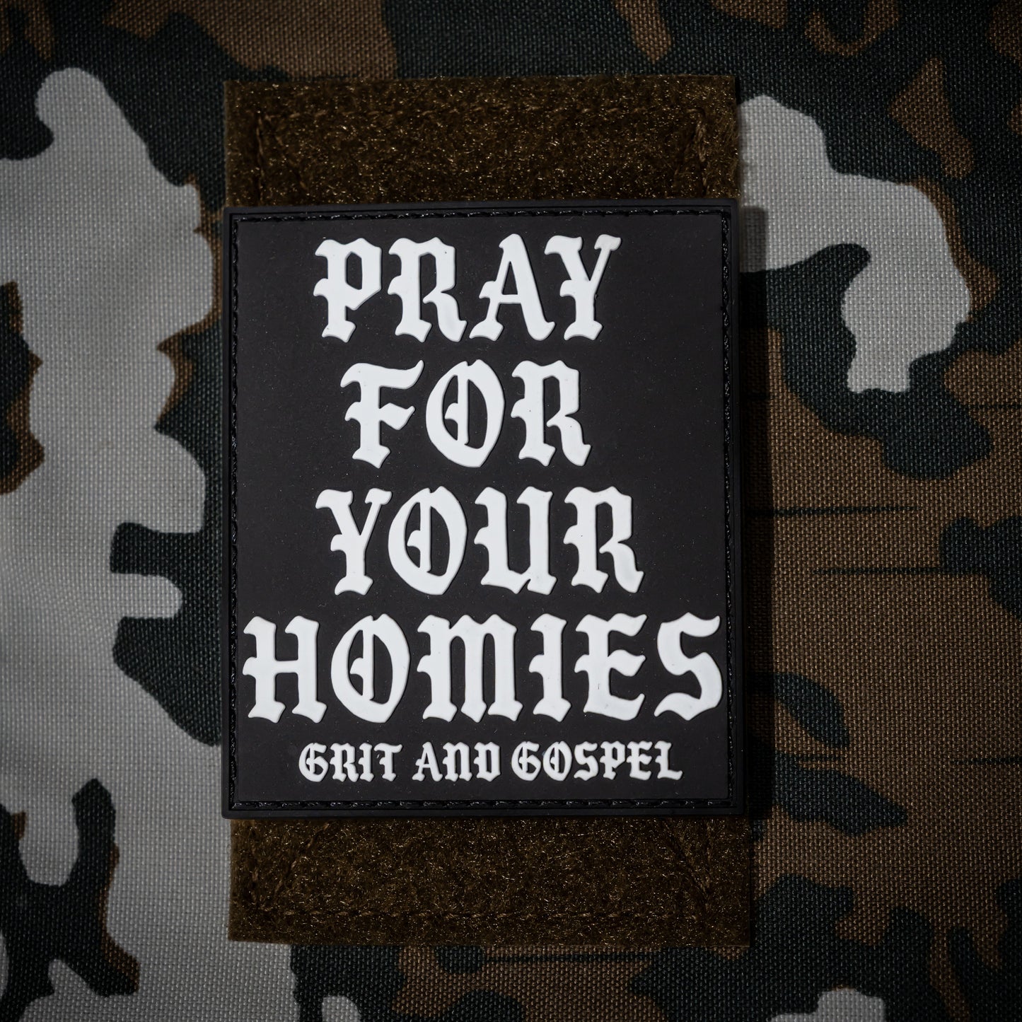 Christian Velcro patch for tactical and EDC gear pray for your homies hook and loop back tactical edc