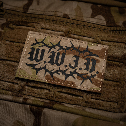 WWJD Laser Cut IR PVC Velcro Patch – Faith-Based Tactical Gear