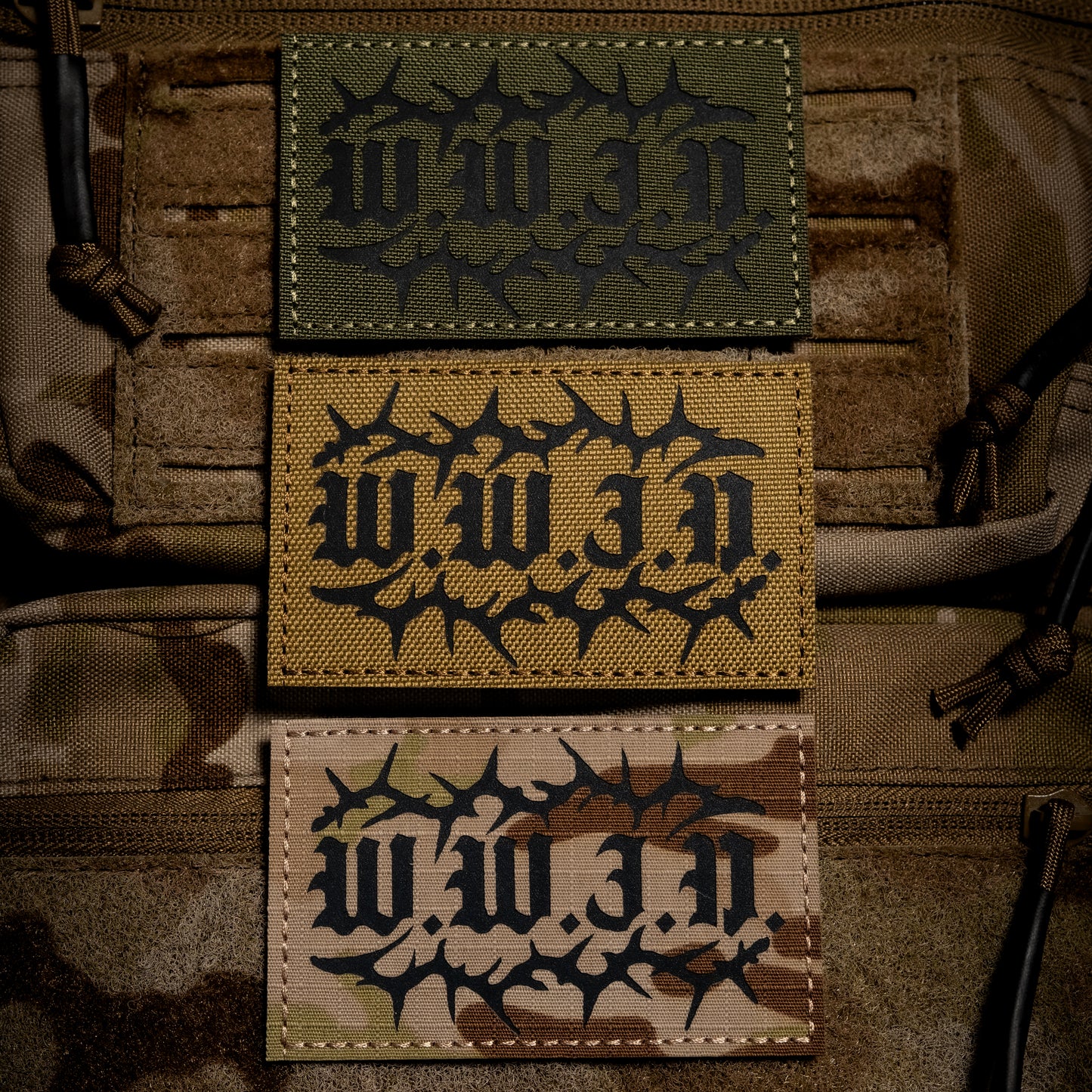 WWJD Laser Cut IR PVC Velcro Patch – Faith-Based Tactical Gear