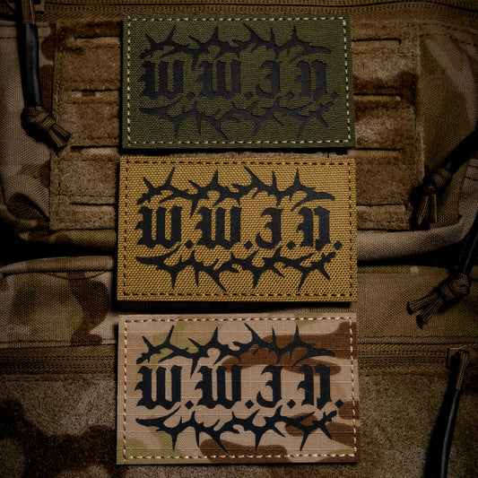 WWJD Laser Cut IR PVC Velcro Patch – Faith-Based Tactical Gear