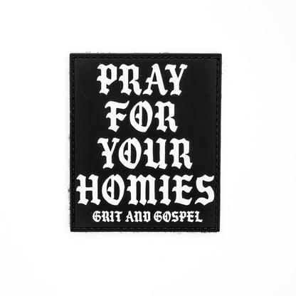 Faith-based patch with hook backing for plate carrier radio lettering pay for your homies faith based 