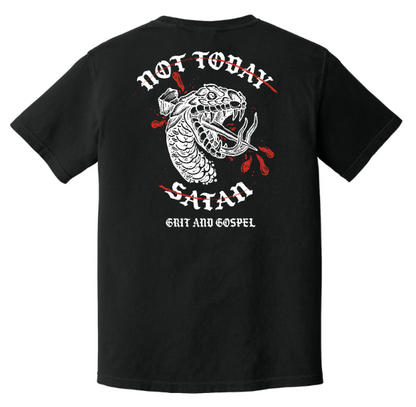 "Not Today Satan" Tee: Crushing the Serpent – Bold Christian Streetwear